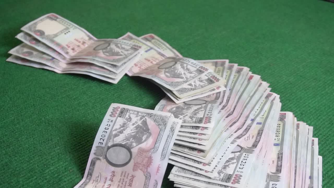 Nepali Thousand Rupee Notes Falling In Slow Motion Free Stock Video Footage  Download Clips