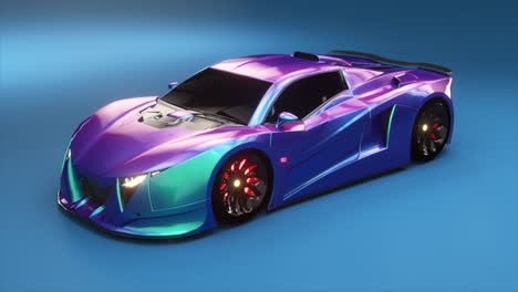 purple iridescent futuristic sports car