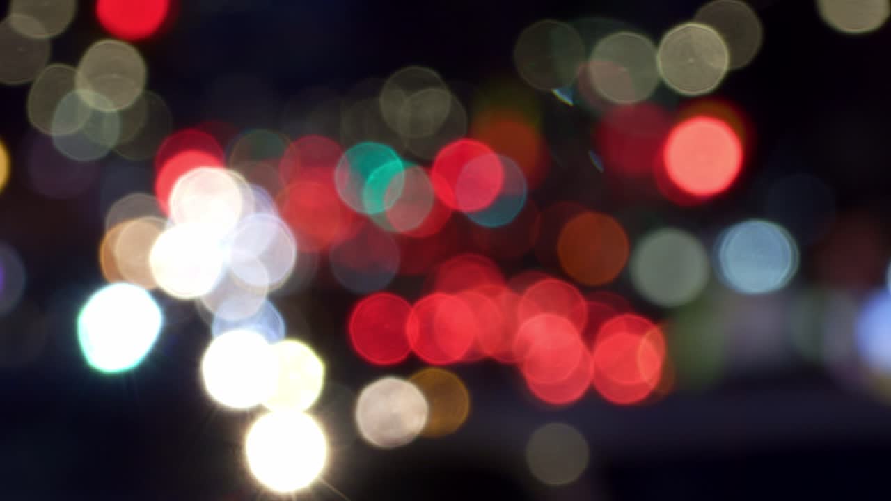 vista de atasco de tráfico borrosa