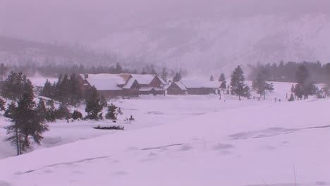 yellowstone lodge is in the distance of this dead of winter shot in yellowstone national park 2