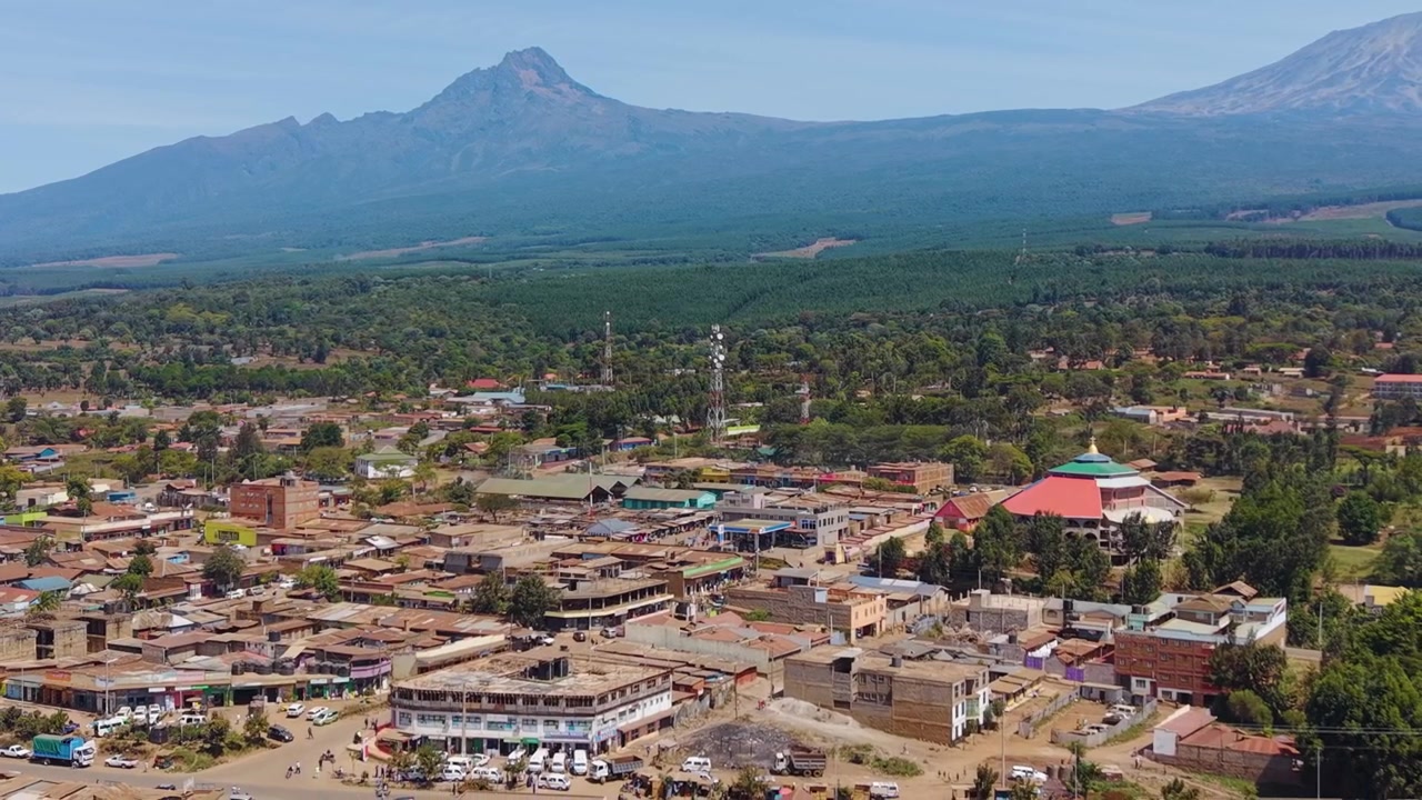 Loitokitok Kilimanjaro Amboseli Quênia África Savana terra seca assentamento rural da vila de Loitokitok