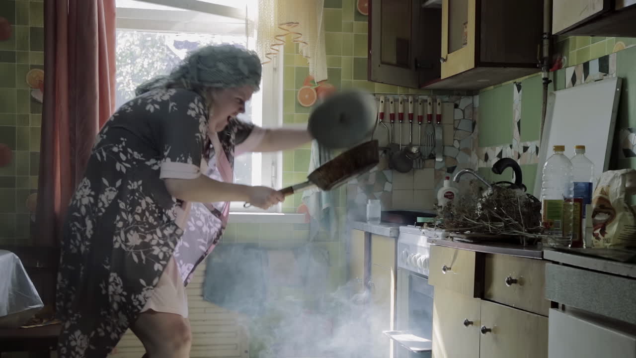 부에 있는 화난 여자