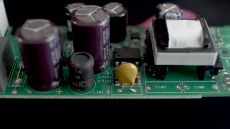 cerrar macro de una placa de chip de circuito de computadora