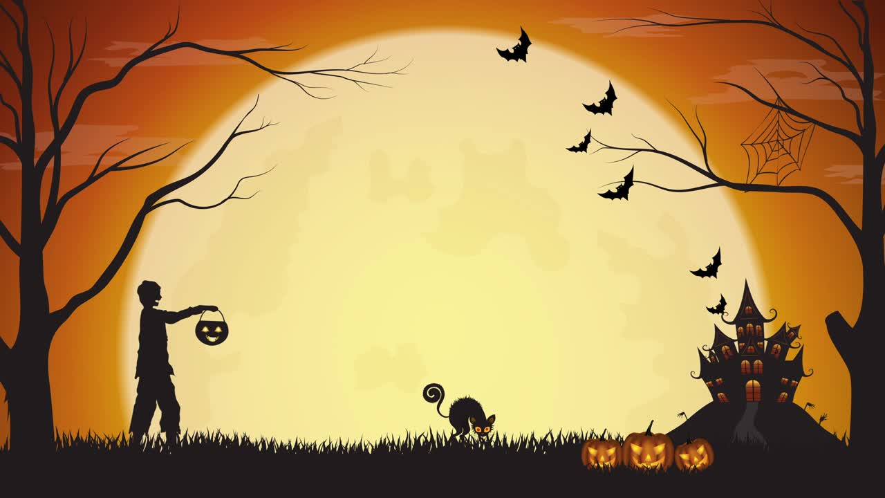 Motion graphics halloween concept , halloween day!