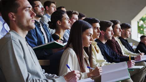 students attending a lecture