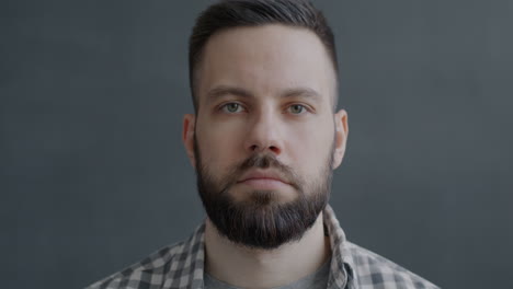 portrait of a man with a bearded face