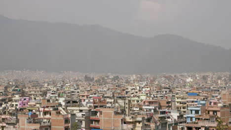 enfoque de rack a los tejados en katmandú, nepal