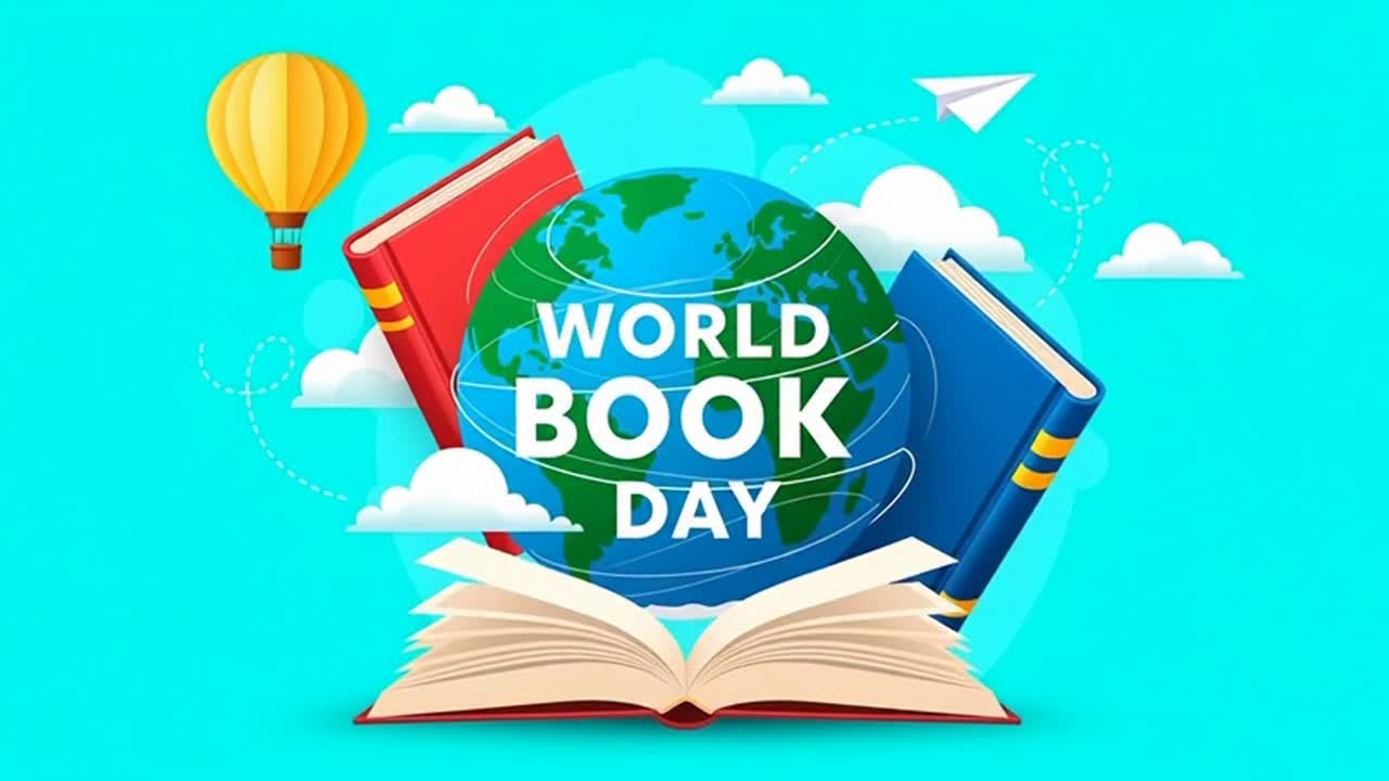 Auguri animati per la celebrazione della giornata mondiale del libro