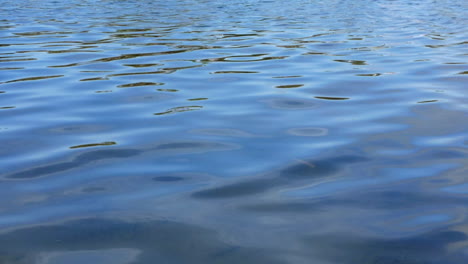 ripples of blue clean river surface water up close