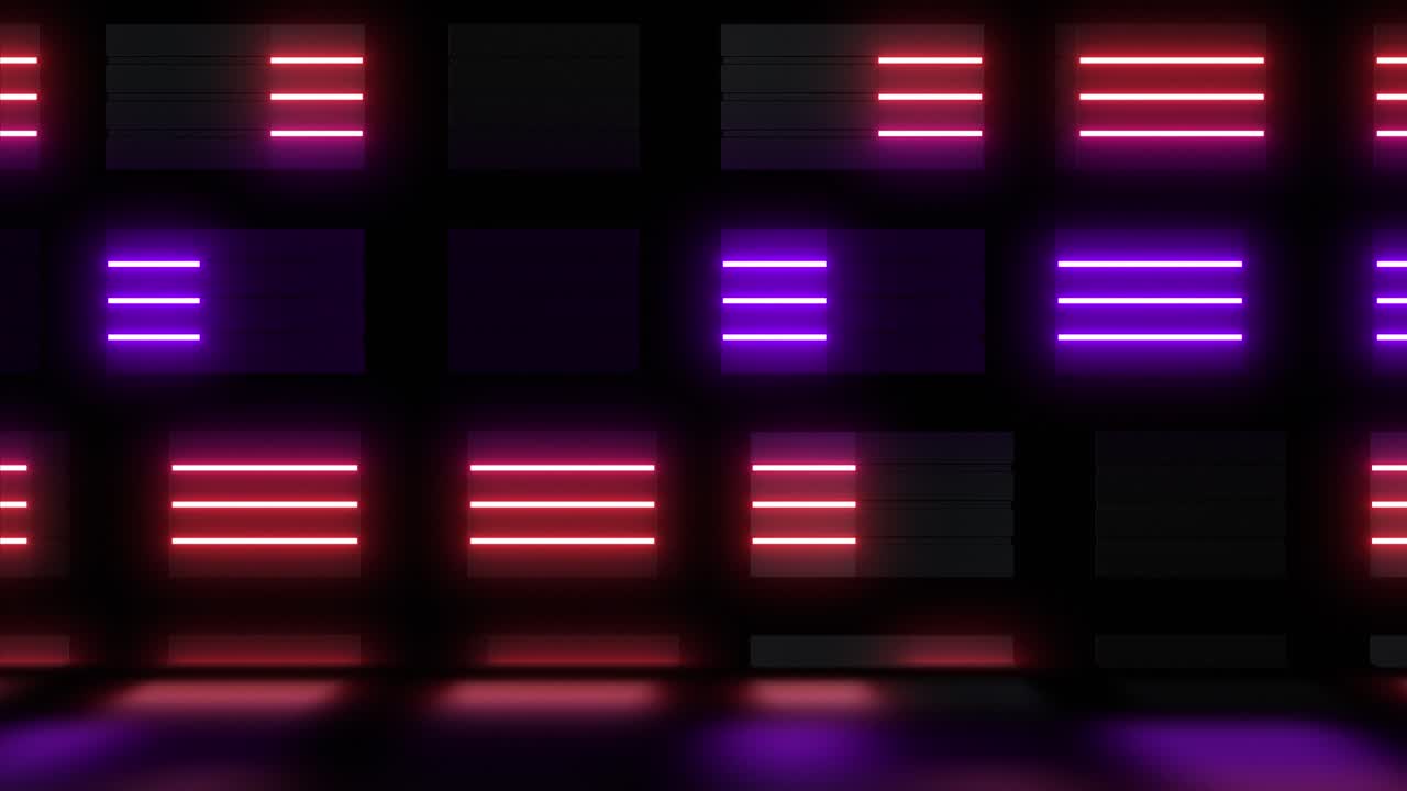 Abstract Neon Wall Pattern