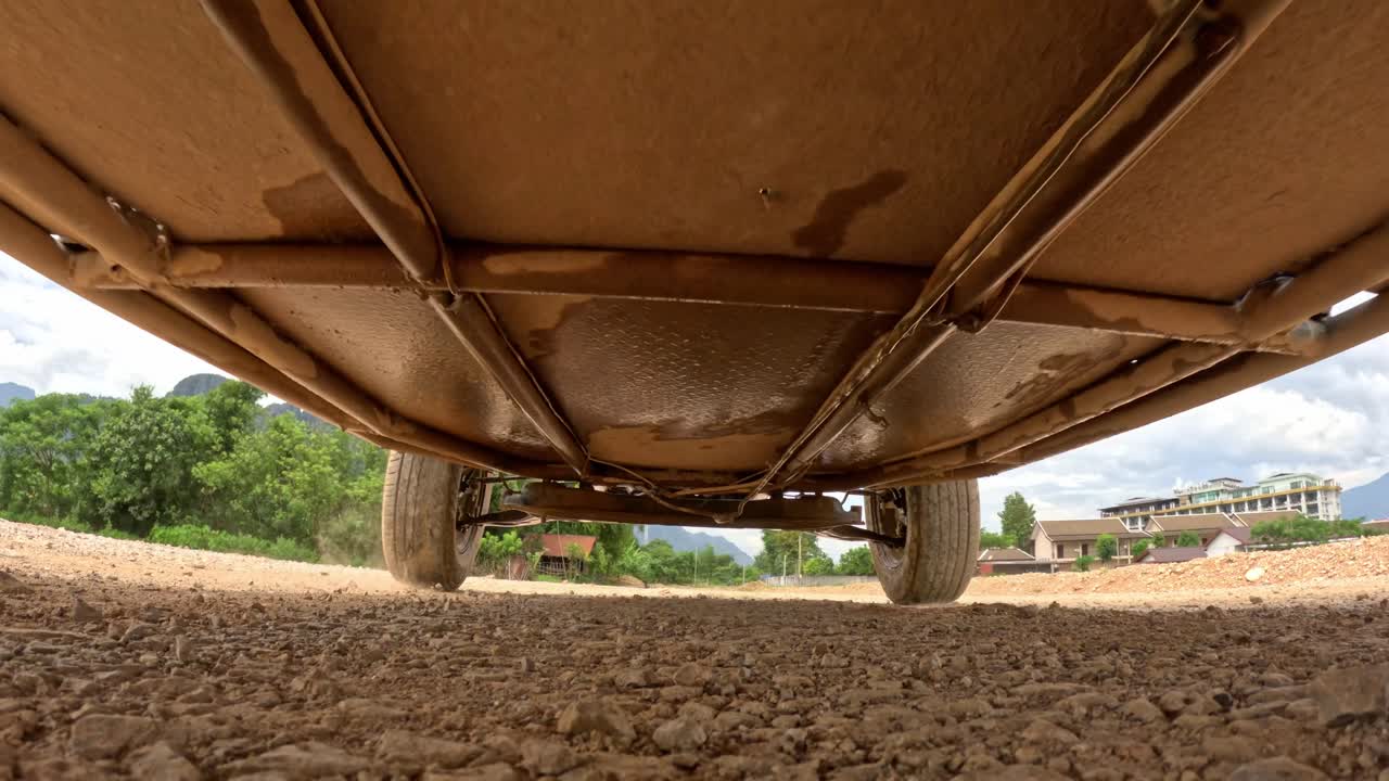 Holiday adventure travel, extreme activity, vehicle sport, dry dirty road