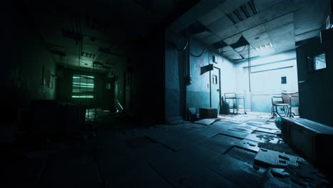 el corredor abandonado y espeluznante del hospital