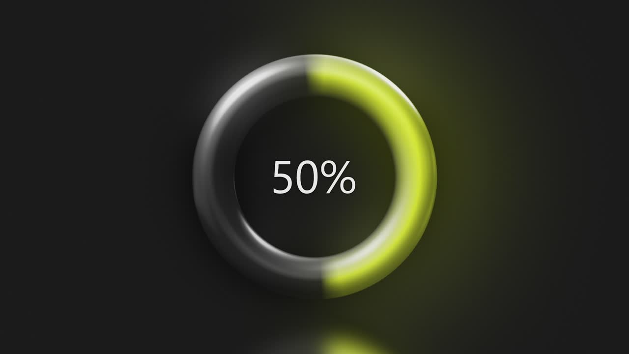 Circular progress bar showing progress percentage
