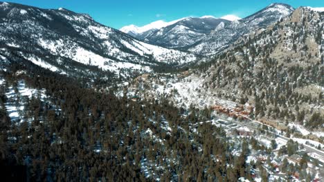 Verschneite-Berge-In-Aspen,-Colorado