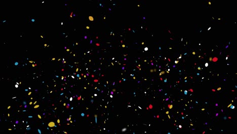 animation colorful glitter confetti falling popper explosion particles 4k loop animation over green