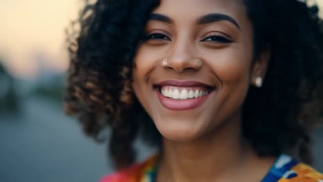 retrato de uma mulher sorridente