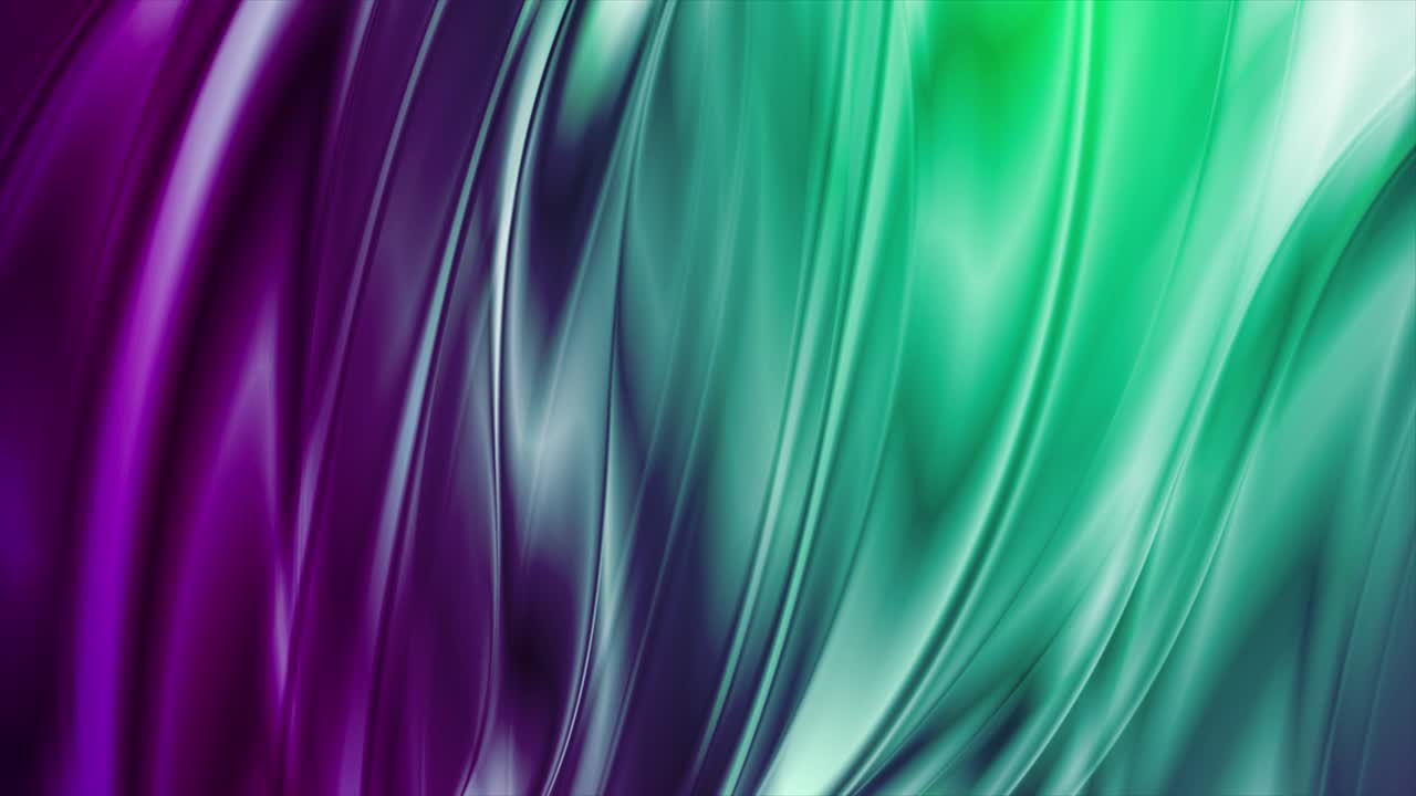 Abstract cyan violet liquid blurred waves video animation