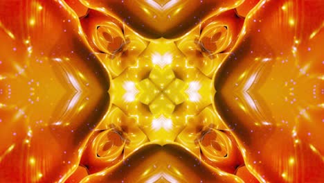 abstract symmetric 3d structures like liquid kaleidoscope in looped animation, smooth color gradients with glow glitter. kaleidoscope effect with abstract waves. beautiful abstract bg 3d pattern. dof
