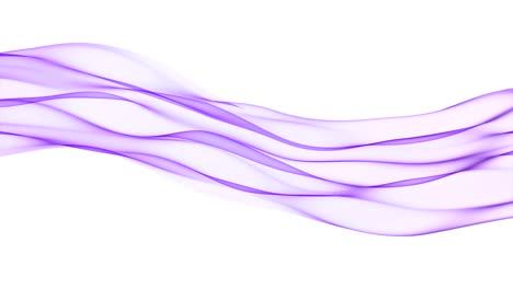 abstract purple wave in the slow motion on the white background