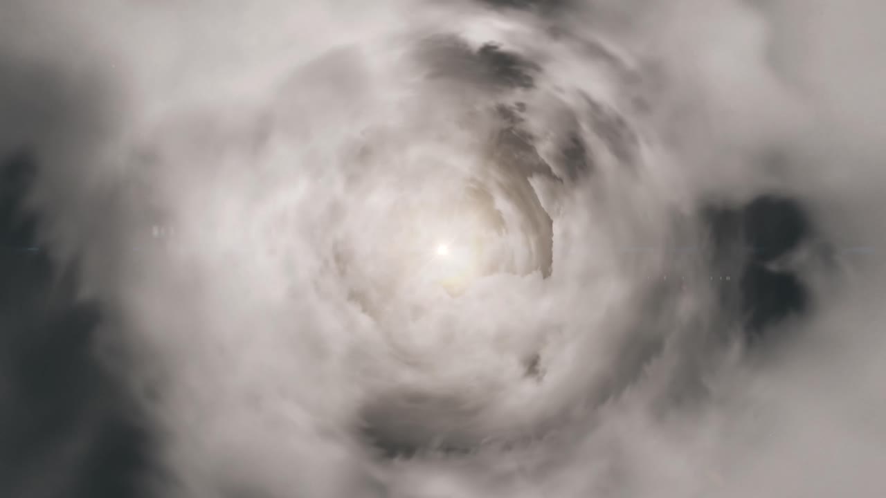 나선형 구름 풍경