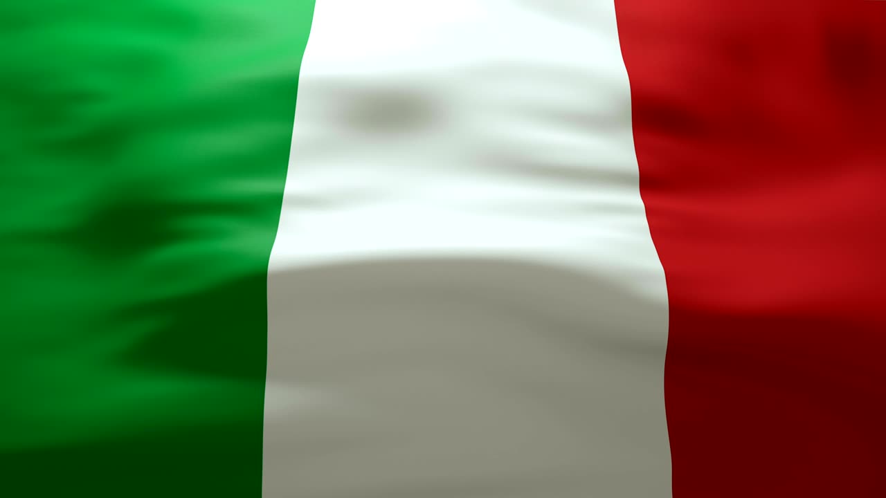 Bandiera italiana che sventola - loop