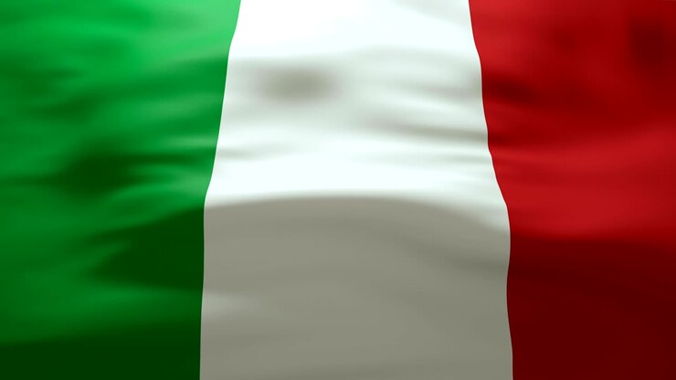 Bandiera italiana che sventola - loop