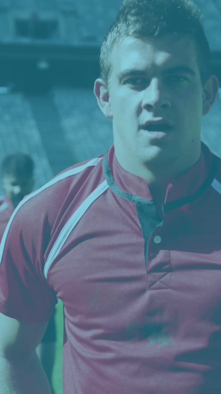 Animazione di statistiche su giocatori di rugby