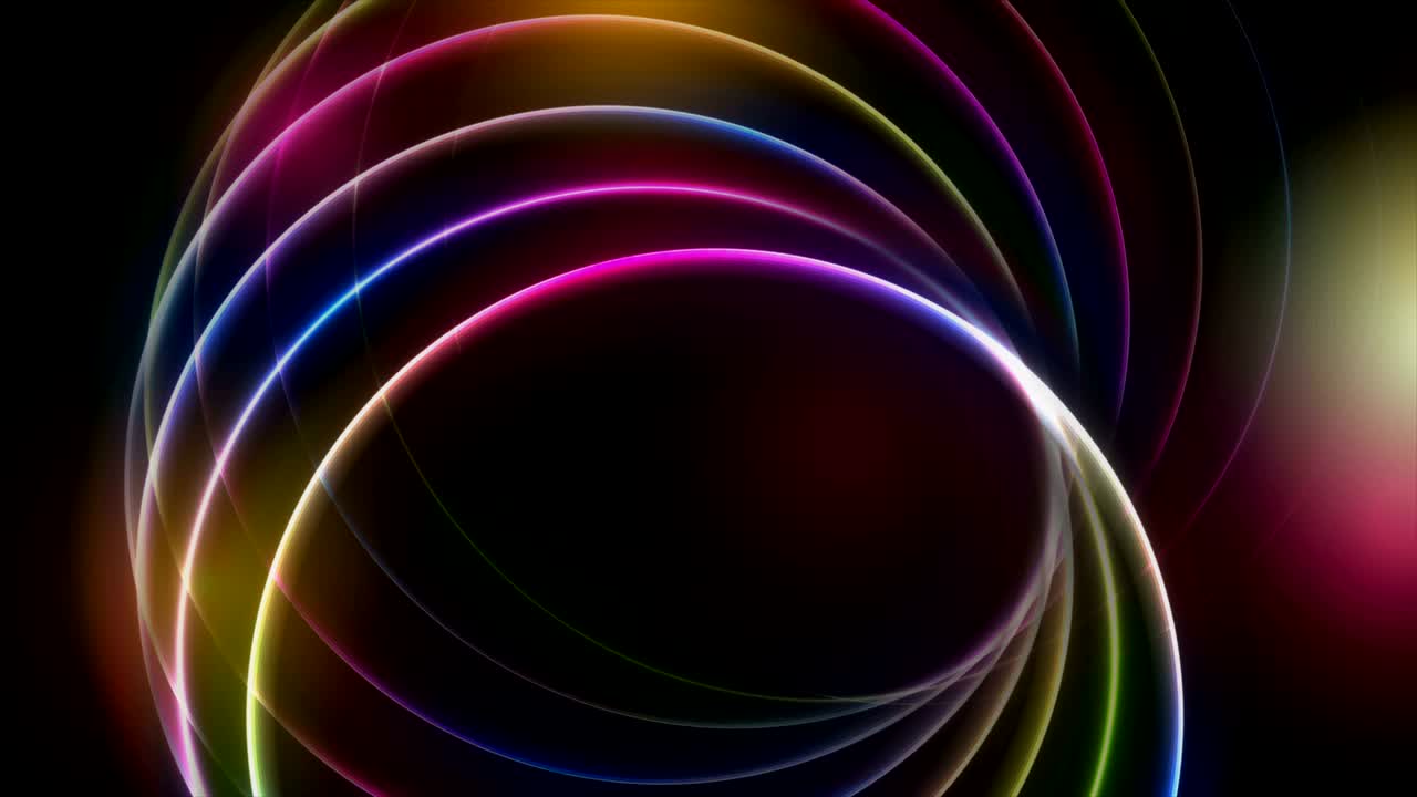 다채로운 네온 반이는 원 비디오 애니메이션