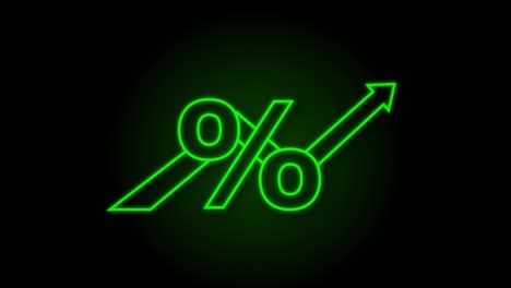 percentage with arrow up and down. banking, credit, interest rate. motion graphic