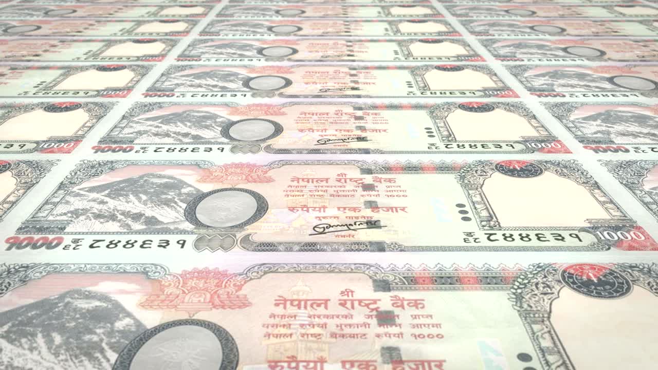 1000 네팔 루피의 지폐, 현금, 루프