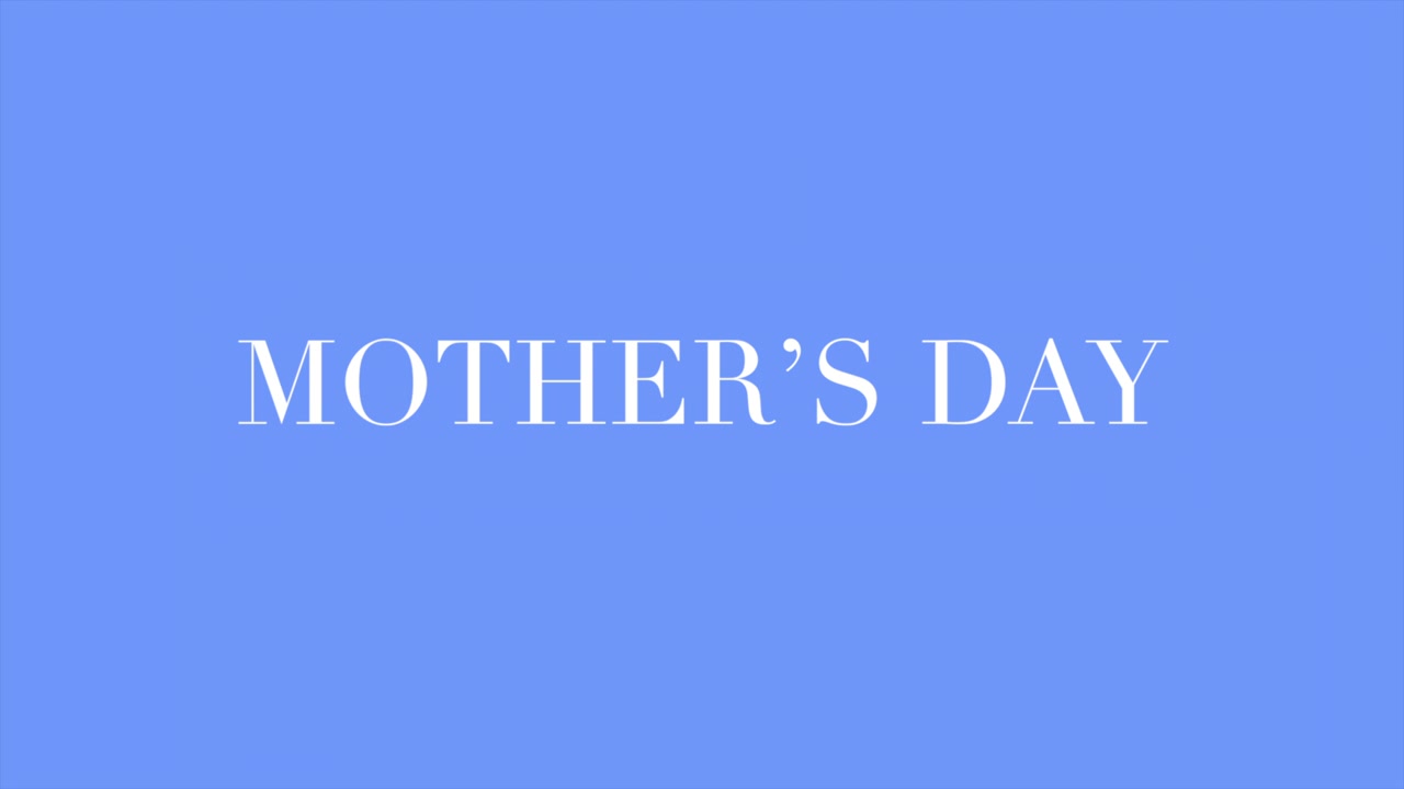 Heartfelt Mother's Day greeting card in blue and white