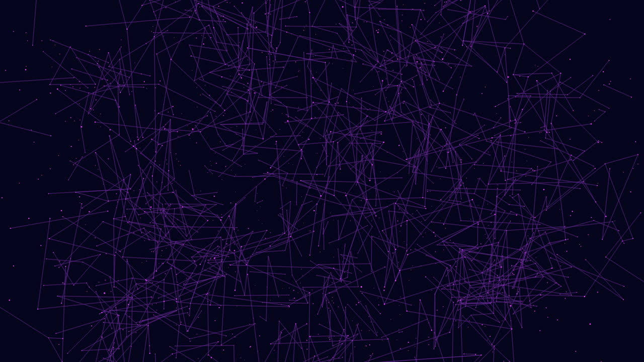 Abstract network of interconnected lines and shapes
