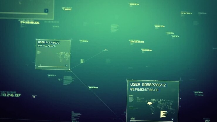 Abstract Digital Network Showing Global Data Connections