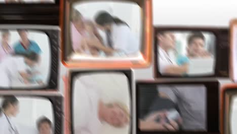 televisores que muestran imágenes médicas