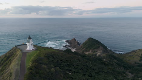 aerial view of cape reinga lighthouse