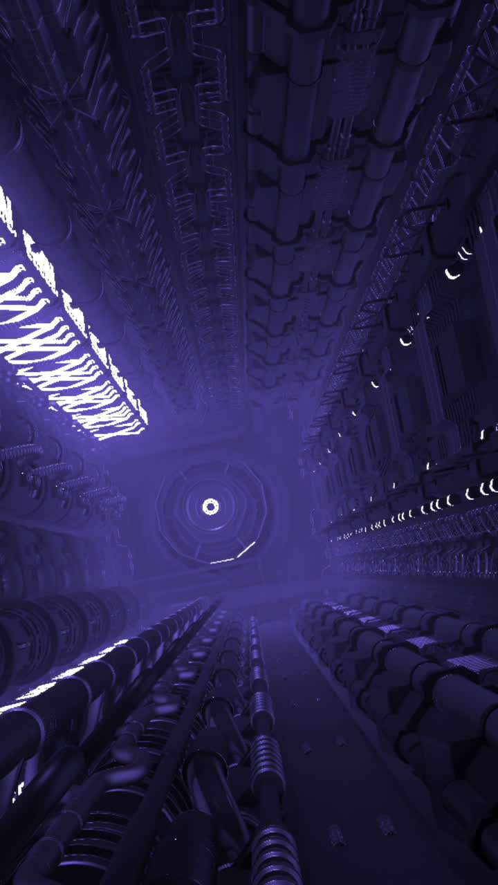 el túnel interior futurista y de ciencia ficción