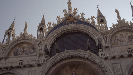 historic facade of basilica di san marco, morning, venice, italy