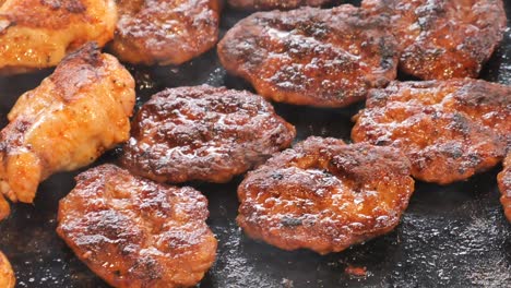 grilled chicken and burgers