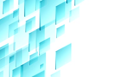 abstracto transparente 3d isométrico placa cuadrada virtual ilustración de patrón móvil color azul sobre fondo blanco animación de bucle sin costuras 4k, con espacio de copia
