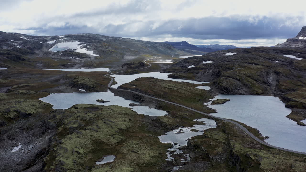 Norwegian Mountain Road and Lakes