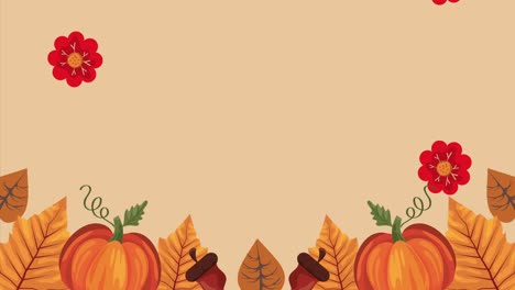 marco de la temporada de otoño animación decorativa