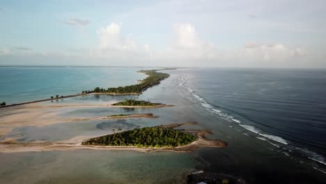 toma aérea de las islas tarawa kiribati