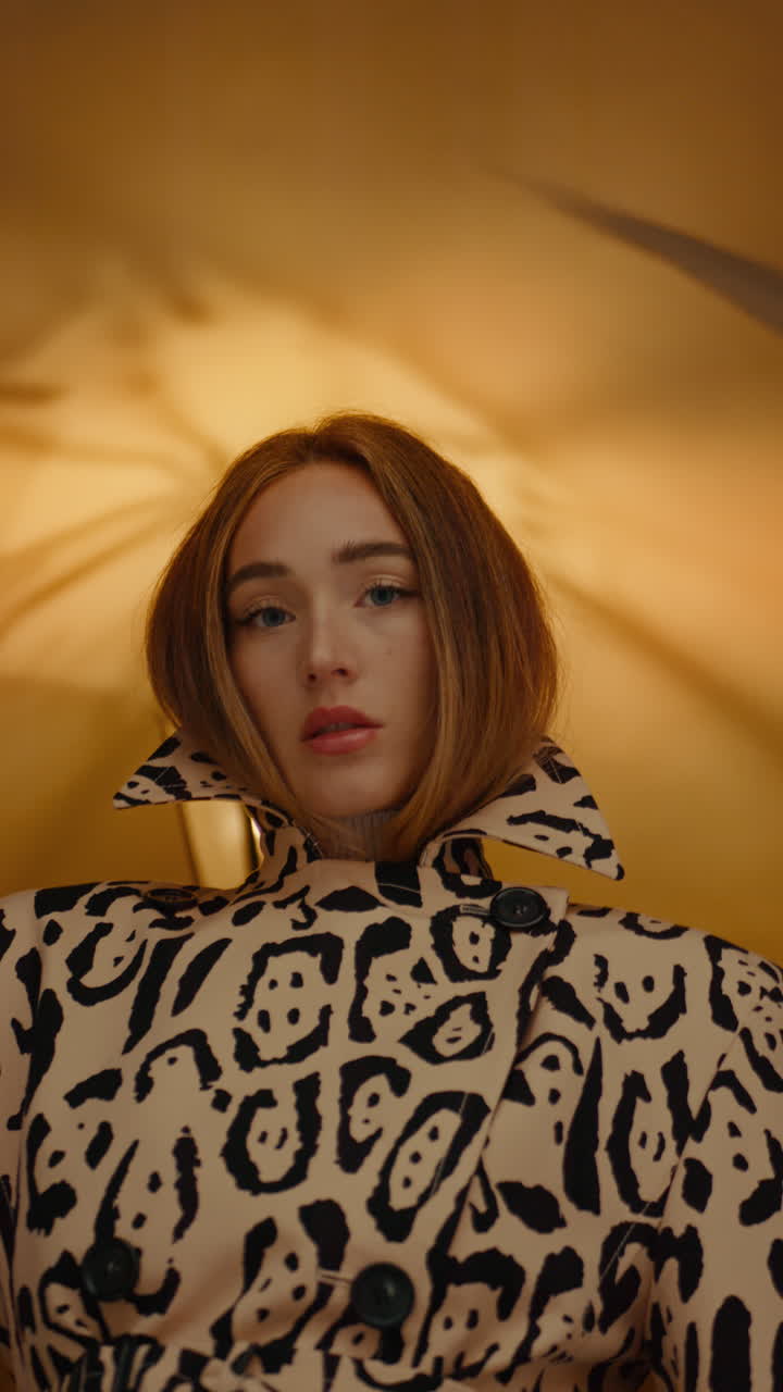 Woman in Leopard Print Coat