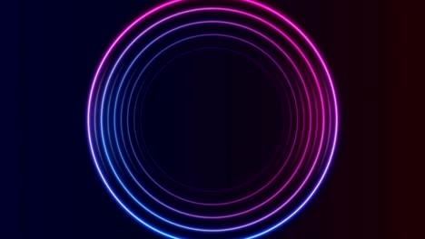 círculos de neón azul y púrpura fondo de movimiento futurista abstracto