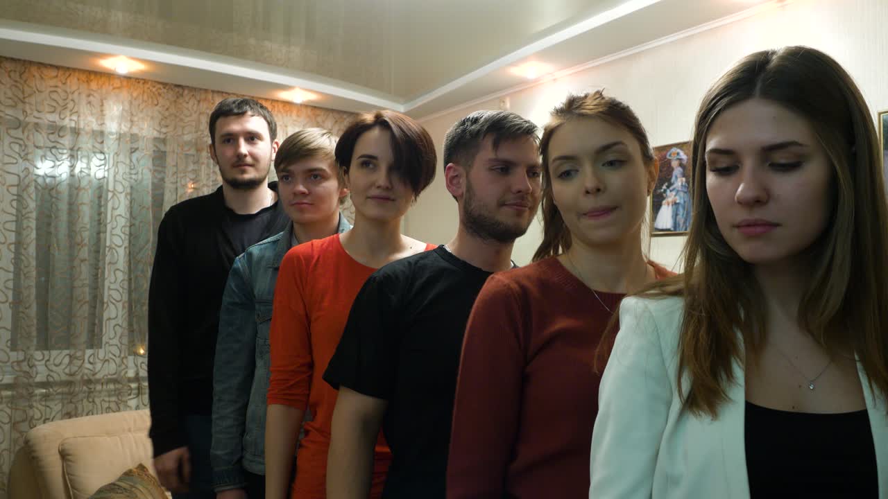 Friends Dabbing in Living Room