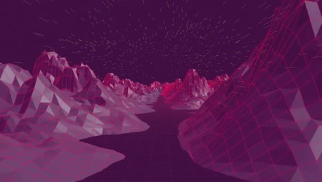 digitally generated video of mountain