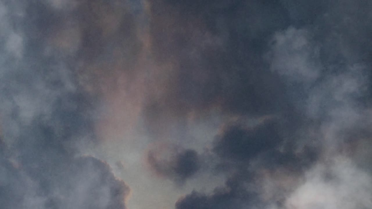 point of view, thunderstorms that occur in dark clouds at sunset or sunrise