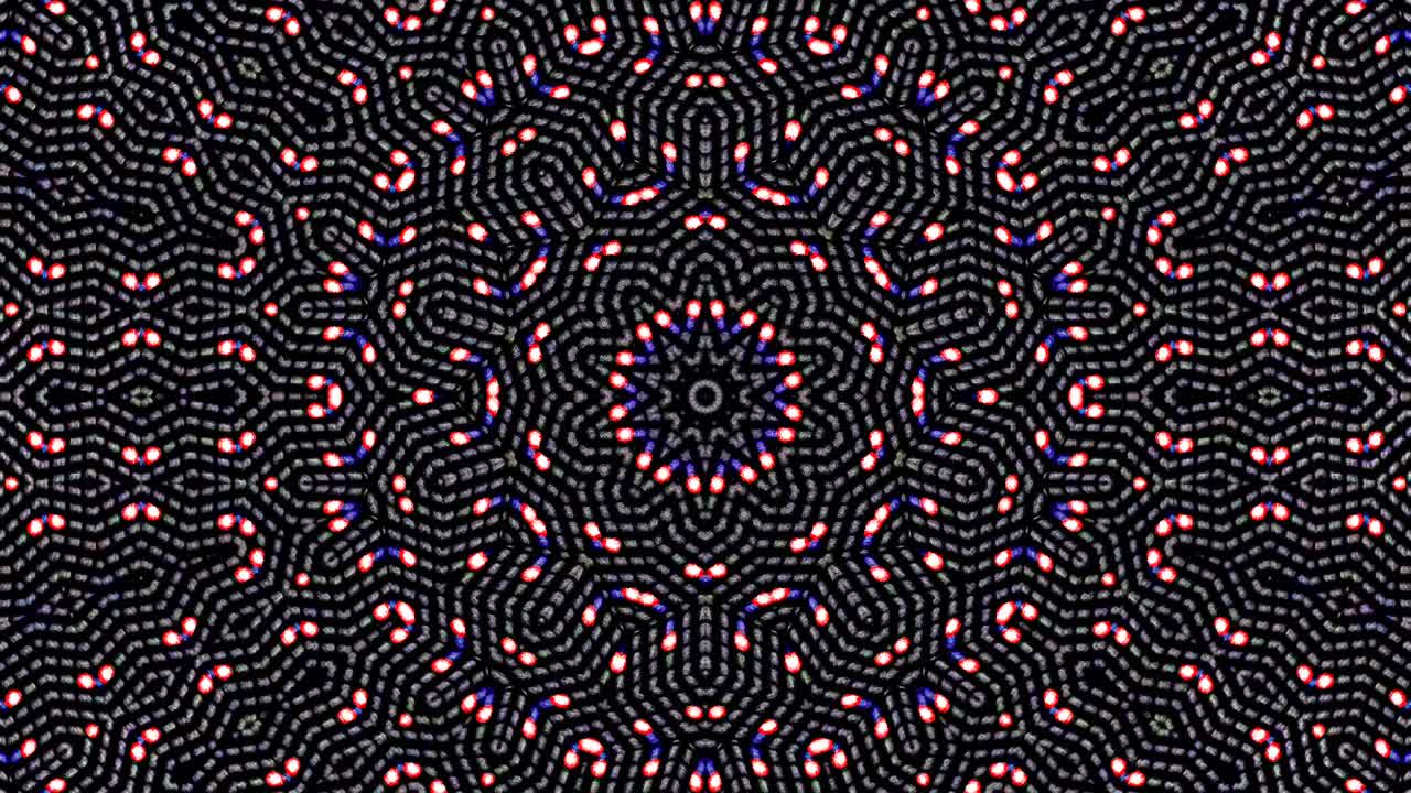 Beautiful abstract kaleidoscope that shines, a radiant light that regulates the subtle movements