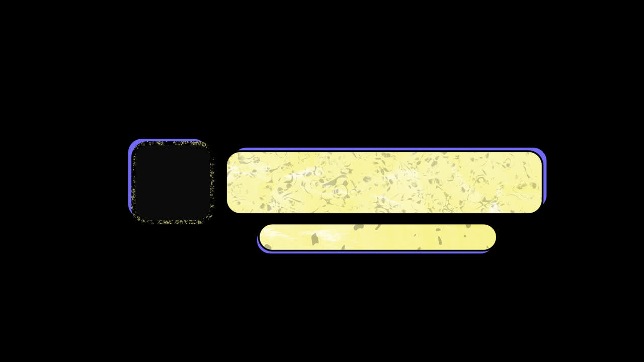 Animated Yellow and Blue Lower Third Graphic with House Icon