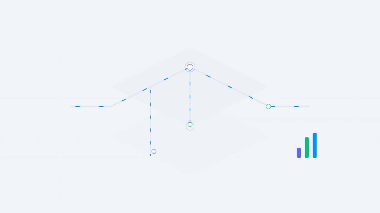 Abstract Digital Network Diagram with Animated Data Nodes